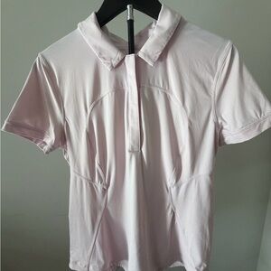 Lululemon Light Pink Womens Polo Top